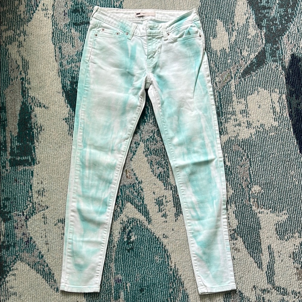 Levi's Green Skinny Jeans with Tapered Leg and Stretch